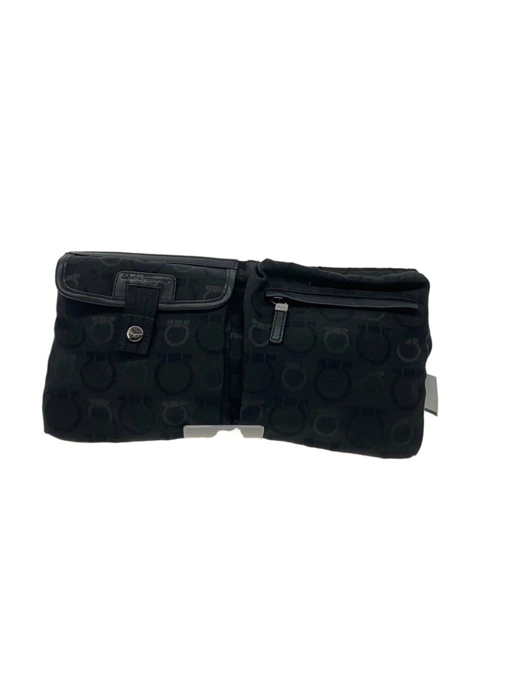 Salvatore Ferragamo Waist Bag Canvas Black Gancini